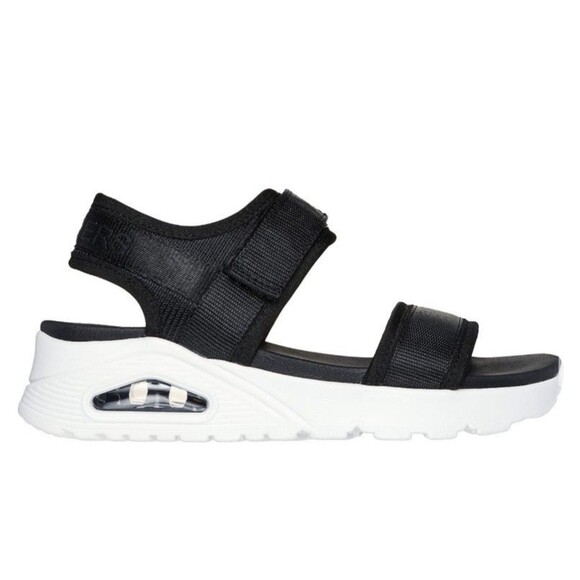 Sketchers Uno New Sesh Adjustable Strap Sandals Women's 11 Black & White (U05) - Picture 2 of 8